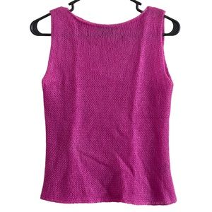 Theory purple sleeveless mohair wool sweater top